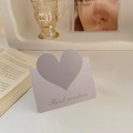 Greeting card with a large silver heart design and 'Best wishes' text for occasions - Morandi Blue