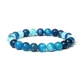 Blau gestreifter Achat