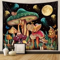 Arazzo fungo psichedelico con meduse e cielo stellato per decorazione da parete - 73*95CM / Tessuto Spazzolato