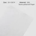 58x58cm White textured stone paper with natural wrinkles for floral gift wrapping - 58x58cm (5 Sheets) / Moon White