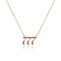 Gold-plated number 777 pendant necklace featuring vibrant red cubic zirconia micro-pave - Gold-777 (Red Zircon)