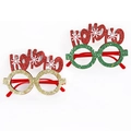 Red and green glittery HO HO HO Christmas glasses for kids party festive favors - Style 18-HOHOHO Red and Green Glitter (2PCS)