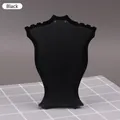 Elegant black bust necklace display stand for jewelry storage and showcase organization - Neck Bust Form / Black