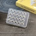 Stampo in silicone trasparente a 20 cavità per tavolozza smalto fai-da-te con dimensioni - 132-20 Fori Rotondo
