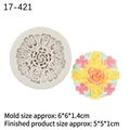 Floral silicone mold for rose embossed chocolates and clay art with size details - 2# Multi-color Flower Style (17-421) / Gray