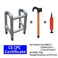 Inflatable walker and cane set with hand pump for Halloween prank costume props - Walker and Hooked Cane Set with Pump