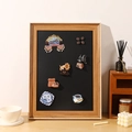 Lot de 7 cadres magnétiques avec couronne de phénix vintage et icônes café - Noyer 8 Pouces