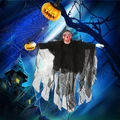 Hanging Halloween glowing ghost grim reaper decor for haunted house and party props - Voice-Activated Small Hanging Ghost (A-01)