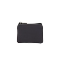Minimalist dark grey canvas coin purse with premium metal zipper for small storage - Dark Grey