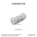 Macro shot of a 15x6mm stainless steel barrel screw clasp for DIY necklace designs - Peanut Shape Screw Clasp (KLJ8646-Z)