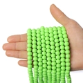 Perle tonde in argilla polimerica verde chiaro opaco per creazione di gioielli e fai da te - Verde Menta
