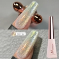 Sparkling silver glitter cat eye nail polish gel in shade 06 with 10ml UV LED formula - Crushed Ice Cat Eye Gel 06# (Silver Crushed Diamond)