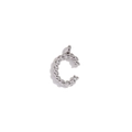 Pendentif lettre C en acier inoxydable argenté avec texture torsadée minimaliste - Mini Pendentif Lettre Torsadée-Couleur Acier-C