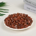 Natural red agate crystal irregular gravel stones displayed on a white round tray - Southern Red Agate (7-9mm) 100g