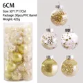 30er-Set goldene Weihnachtskugeln 6cm in PVC-Verpackung für Weihnachtsbaumschmuck - 6cm 1 Eimer (30 Bälle) / Gold