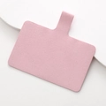 Linguetta per cordino telefono in velluto rosa con robusto anello in metallo - Rosa