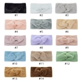 Fascia per capelli incrociata in peluche in 14 colori tra cui nero, bianco e tinte pastello - Multicolore