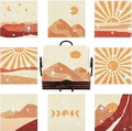DIY Diamond Painting Coasters Set of 8 with Boho Sun and Moon designs and Metal Holder - XIN015 Bohemian / No Stand/OPP Bag
