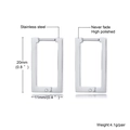 Polished silver octagon hoop earrings in stainless steel with 20mm height dimensions - Silver Minimalist Rectangle Hoop Earrings