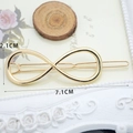 Polished gold infinity symbol metal hair clip 7.1cm hair accessory for women - Infinity 8-Shape Gold