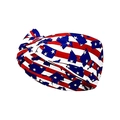 Knotted American flag yoga headband featuring patriotic star and stripe pattern - 13# (Star and Stripe Irregular Print)