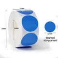 Blue round adhesive labels roll with 500 stickers for organizing and marking 25mm - 25mm 500 Pcs/Roll / Blue