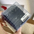 Durable black woven hair bands in a premium transparent square box packaging - All Black Set