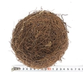 Vogelnest aus Rattan für Osterdeko, Durchmesser 13-14 cm auf weißem Hintergrund - Extra groß