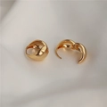 Elegante goudkleurige S925 zilveren oorringen met een minimalistisch druppelontwerp - Mode Boog Oorsluiting (Goud) / Goud