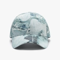 Casquette de baseball camouflage bleu clair et blanc avec motif paysage abstrait - Réglable / Vert (Style Imprimé d'Art Bleu Clair)
