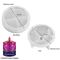 Silicone mold for resin storage jars with geometric diamond lid and four-cell case - Diamond Pattern Storage Box (Lid + Body)