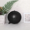 Glossy black 4D round aluminum foil balloon with metallic finish for event decorations - 4D Sphere Black / 10"