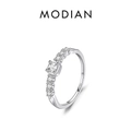 Eleganter S925 Sterlingsilber Ring mit quadratischem Stein und kleinen Diamanten - US Größe 5 / Weiß