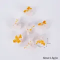 Set of 7 realistic 1.5cm resin popcorn kernels for DIY crafts and earring jewelry accessories - Light Color Popcorn
