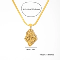Gedetailleerde afmetingen van gouden bloemketting inclusief lengte, breedte en gewicht - Onregelmatige Geometrische Halsketting