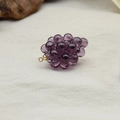 Mini purple resin grape pendant with golden loop for DIY jewelry making - Large Transparent Purple Grape