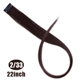 22-inch dark brown auburn clip-in hair extension piece with ombre highlights - Reddish Brown (2-33)
