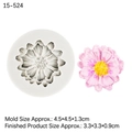 Daisy flower silicone fondant mold for chocolate and cake decorating 4.5cm size - 15-524 / Gray