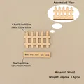 Miniature wooden fence DIY kit for Christmas scenery including base components - No.89 - Wooden Miniature Fence Accessory