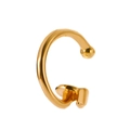 Ear cuff geometrico in metallo dorato a forma di C in stile punk con finitura a specchio - KC Oro Forma C (A-329)