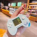 Light blue mini retro game console keychain with cute duck and classic pixel screen - Large Blue Cartoon Controller Game Console