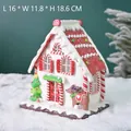 Casa de jengibre navideña luminosa con reno y árbol de Navidad, 16x11,8x18,6cm - Reno Grande-Casa Blanca 16*11.8*18.6cm