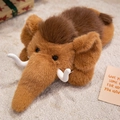 Cute brown mammoth plush toy with tusks on a soft rug, ideal for children gift - Mammoth / 35cm (0.5kg)