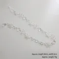 Clear acrylic snowflake garland with white ribbon hanging decoration 94cm long - Snowflake String Style E