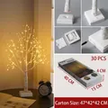 Luce decorativa a LED a betulla con perle giallo caldo per un'atmosfera festiva - Luce fissa / 1 Pezzo