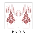 Temporary henna hand tattoo sticker brown lace floral design waterproof body art decal HN013 - 220X210MM / HN-013
