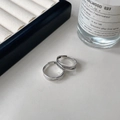 Minimalist S925 sterling silver multilayer irregular open ring in polished silver - Adjustable Open / Minimalist Multi-layer Style (jz267) / Silver