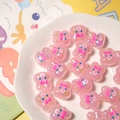 Pink transparent resin bunny beads for DIY jewelry and phone charms making - AB Color Rabbit (1 Piece)