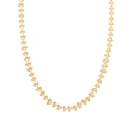 Collier minimaliste en acier titane plaqué or 18K avec maillons de chaîne géométriques - Style Cerise