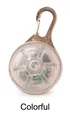 Multi-color LED pet safety tag with metal clip for night visibility and protection - Rainbow